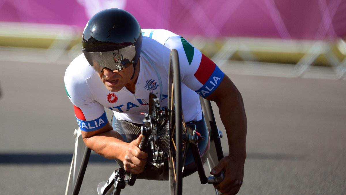 Alex Zanardi durante una de sus últimas competencias en Juegos Paralímpicos.