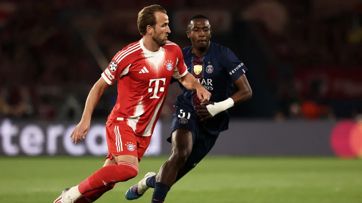 Choque de cracks: Harry Kane del Bayern y Willian Pacho del PSG en la semifinal