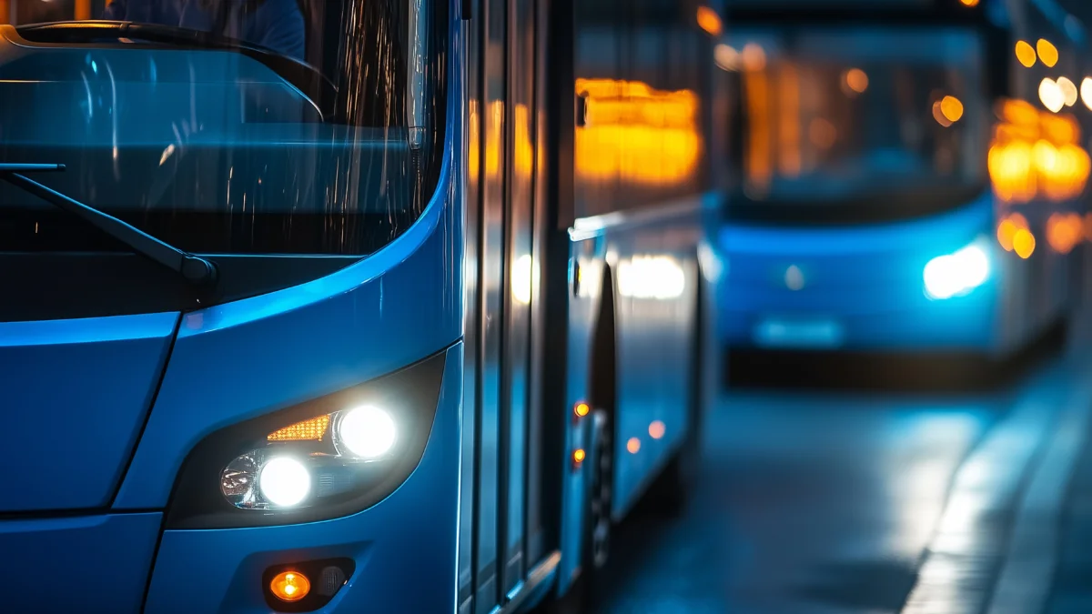 Referencial. El conductor es grabado mientras lleva al bebé en el volante del bus en Quito.