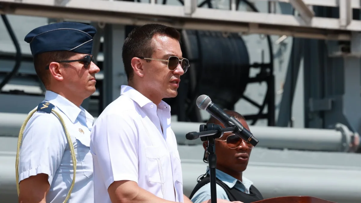 Daniel Noboa dijo el 7 de mayo en Machala que Ecuador vive un conflicto armado interno.