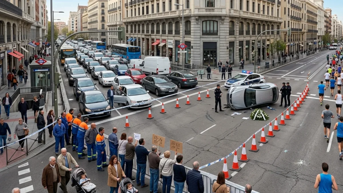 Madrid: manifestación vecinal contra el caos vial y la imprudencia en las calles
