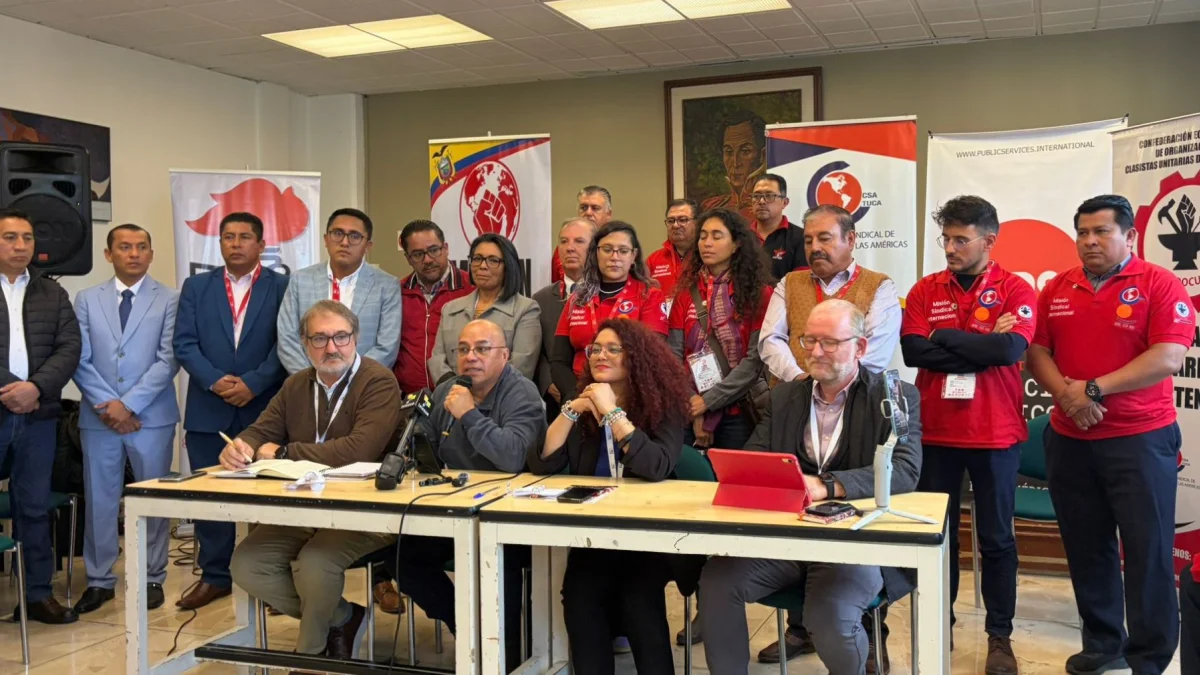 La misión sindical estará en Ecuador para evaluar la situación del país y el gobierno de Daniel Noboa.
