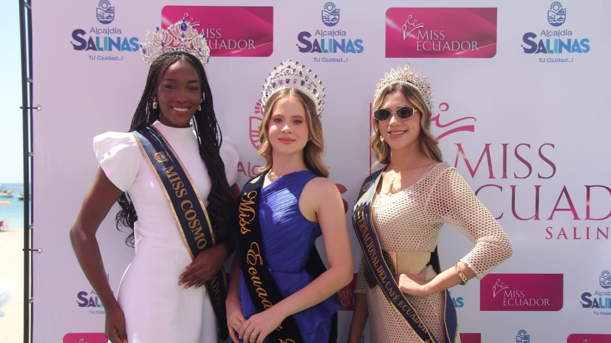 Alexandra Mina, Gisselle Rosado y Valeria Palma, reinas de belleza.