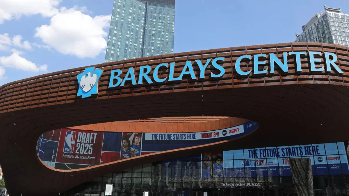 Barclays Center, sitio oficial donde se realizará el Draft NBA 2026 en Brooklyn, Estados Unidos.