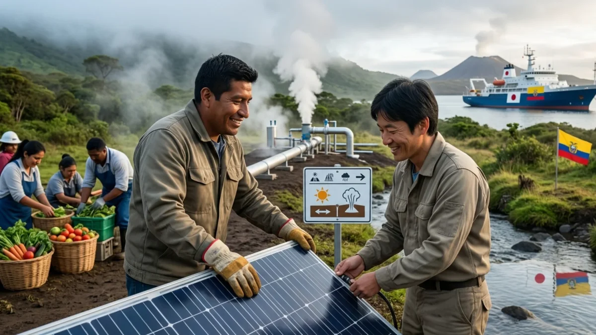 Técnicos de Japón y Ecuador colaboran estrechamente en la implementación de energías renovables
