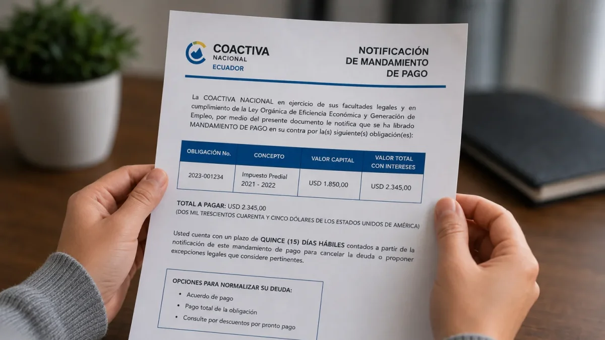 Una imagen creada por la IA para graficar una citación por coactiva.