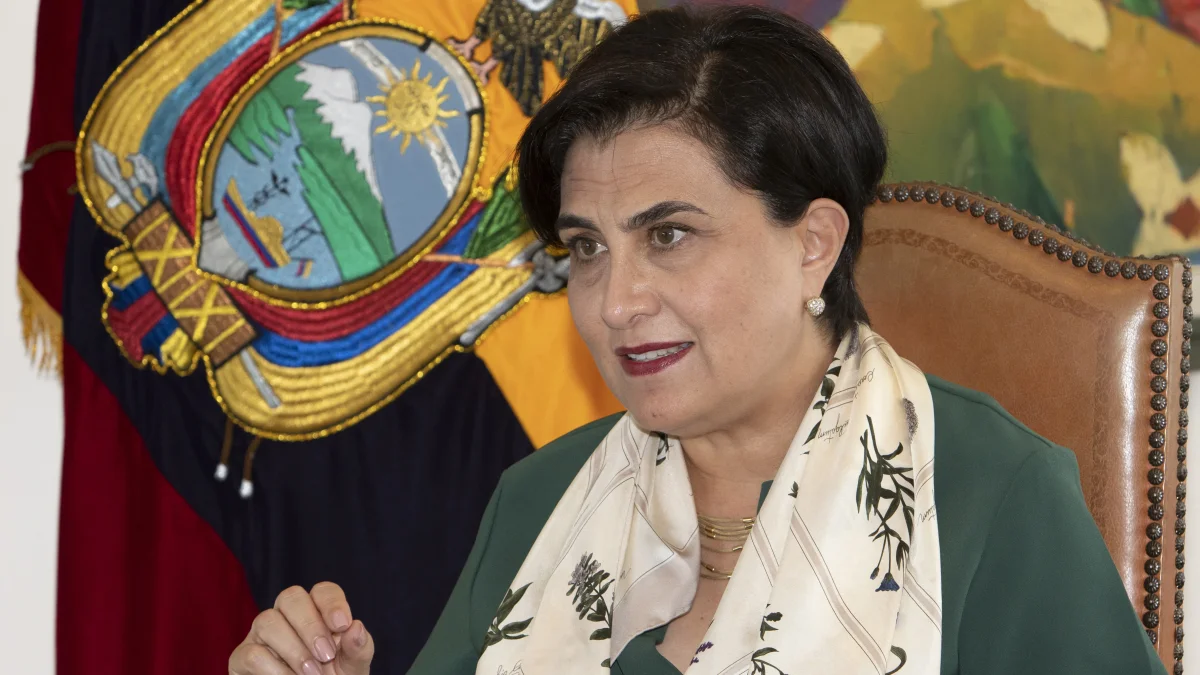 Gabriela Sommerfeld, canciller de Ecuador.