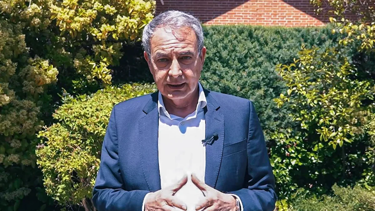 El expresidente del Gobierno José Luis Rodríguez Zapatero, en una captura de video tras su imputación en la causa de Plus Ultra.