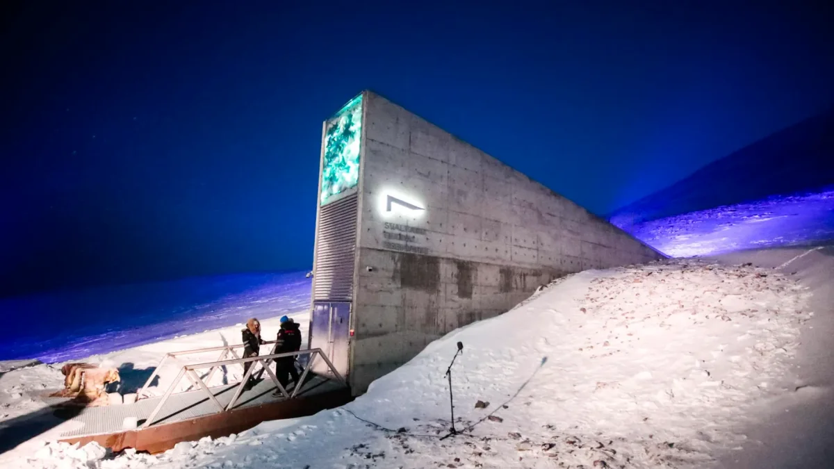 Representantes de numerosos países y universidades a su llegada con nuevas semillas al Depósito Mundial de Semillas de Svalbard (SGSV), en Spitsbergen (Noruega).