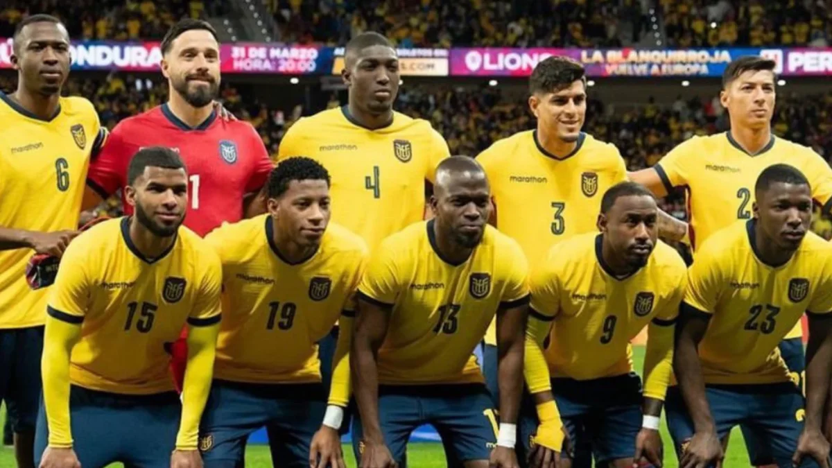 La Selección de Ecuador previo a un partido.