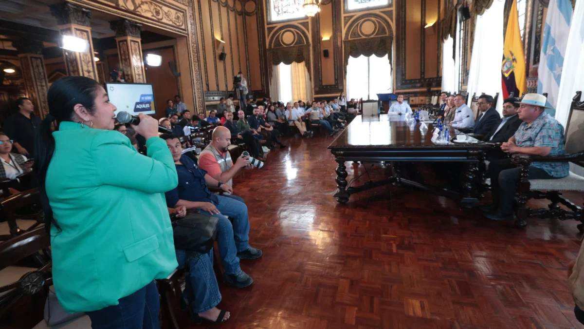 Representantes de gobiernos parroquiales participaron en la sesión del COE cantonal de Guayaquil, realizada en el Salón de la Ciudad.