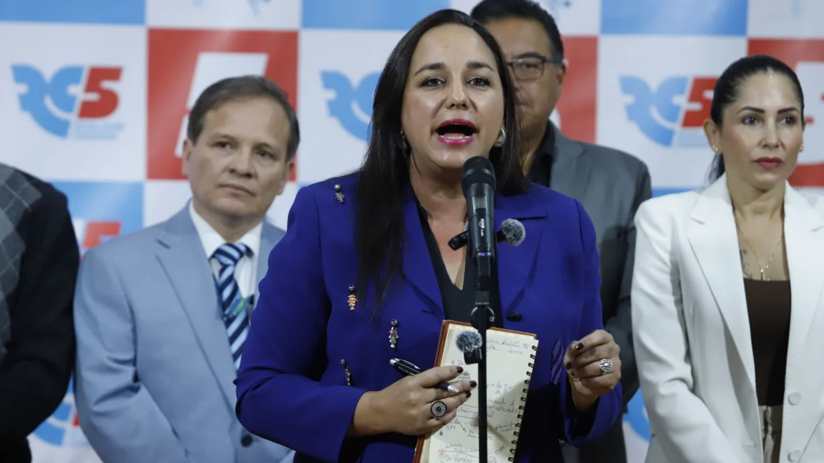 Gabriela Rivadeneira, presidenta de la Revolución Ciudadana.