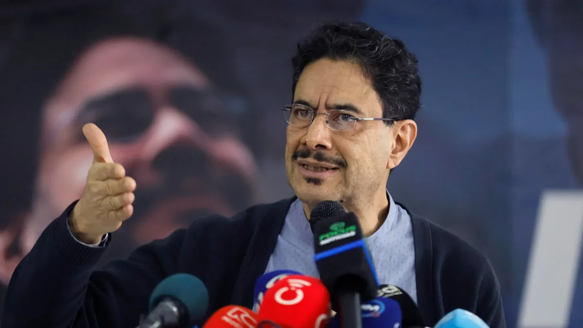 El candidato a la Presidencia de Colombia del partido Pacto Histórico, Iván Cepeda, este 1 de junio, durante una rueda de prensa, en Bogotá (Colombia).