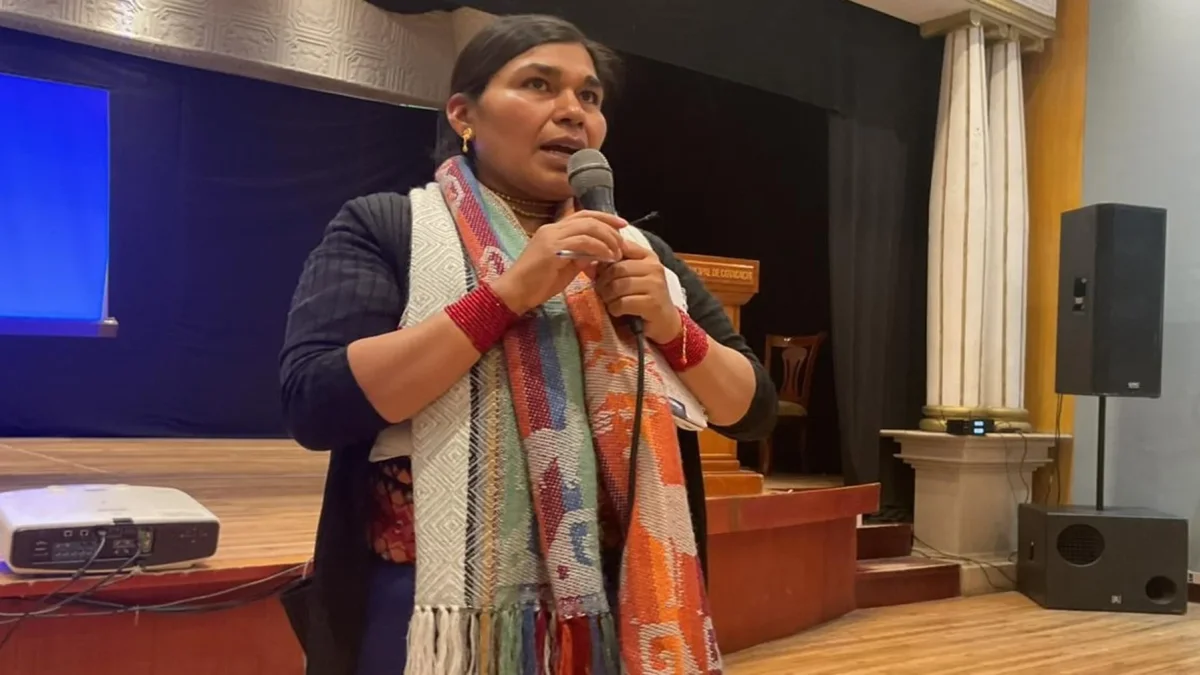Martha Tuquerres representó a la Unorcac en los diálogos que mantuvieron las organizaciones indígenas con el Gobierno, durante el paro de septiembre de 2025.