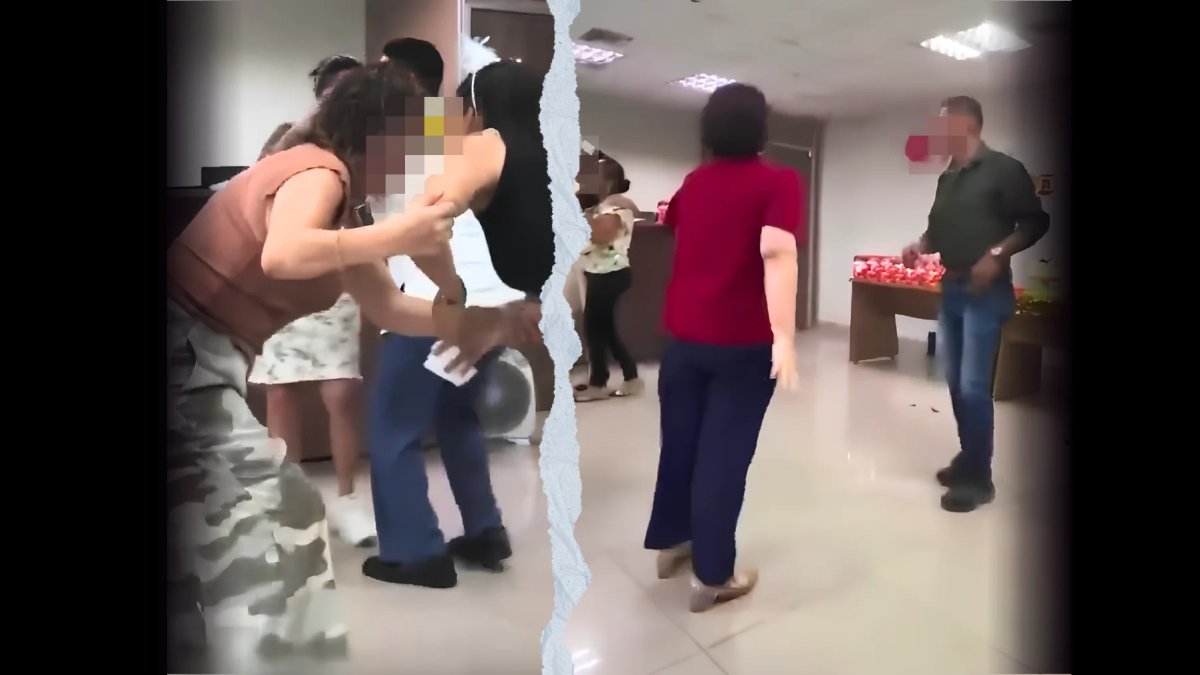 En redes sociales se viralizó el video de la fiesta en una sala de audiencias.