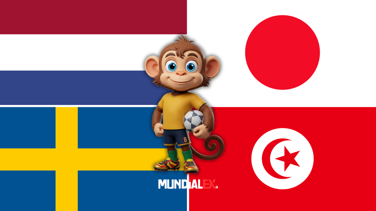 El Grupo F del Mundial 2026 está compuesto por Países Bajos, Japón, Suecia y Túnez. Sigue la cobertura en MundialEX.
