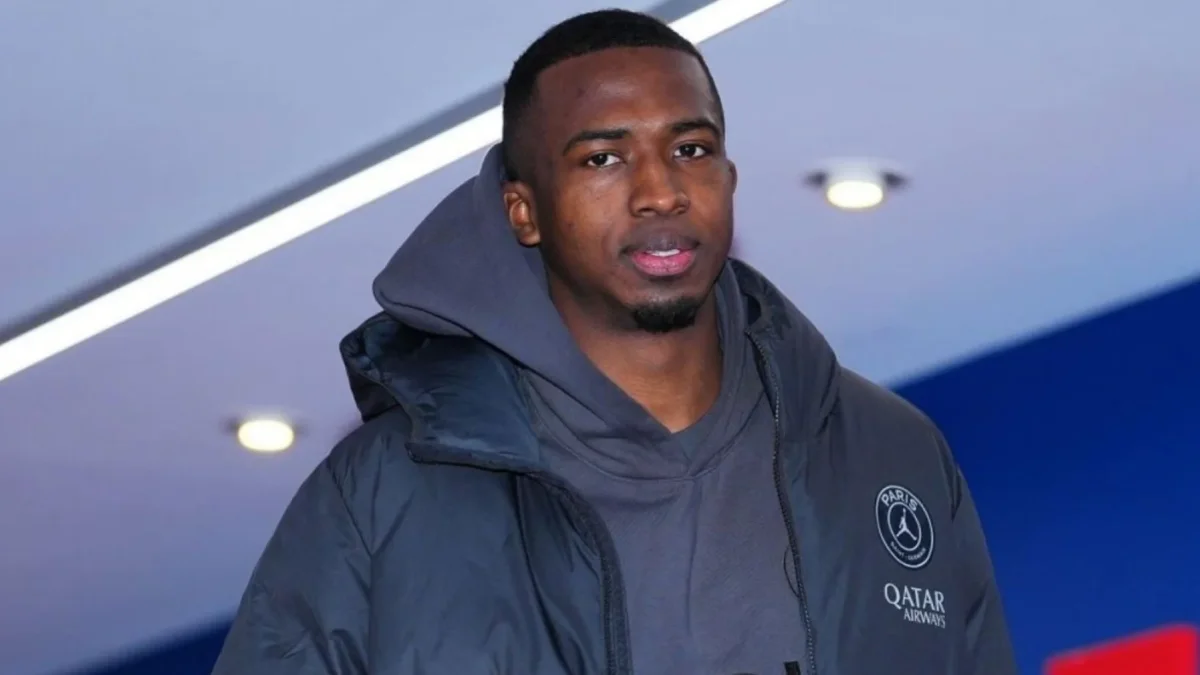 Pacho, el 26 de noviembre de 2025 durante el encuentro del PSG y Tottenham Hotspur