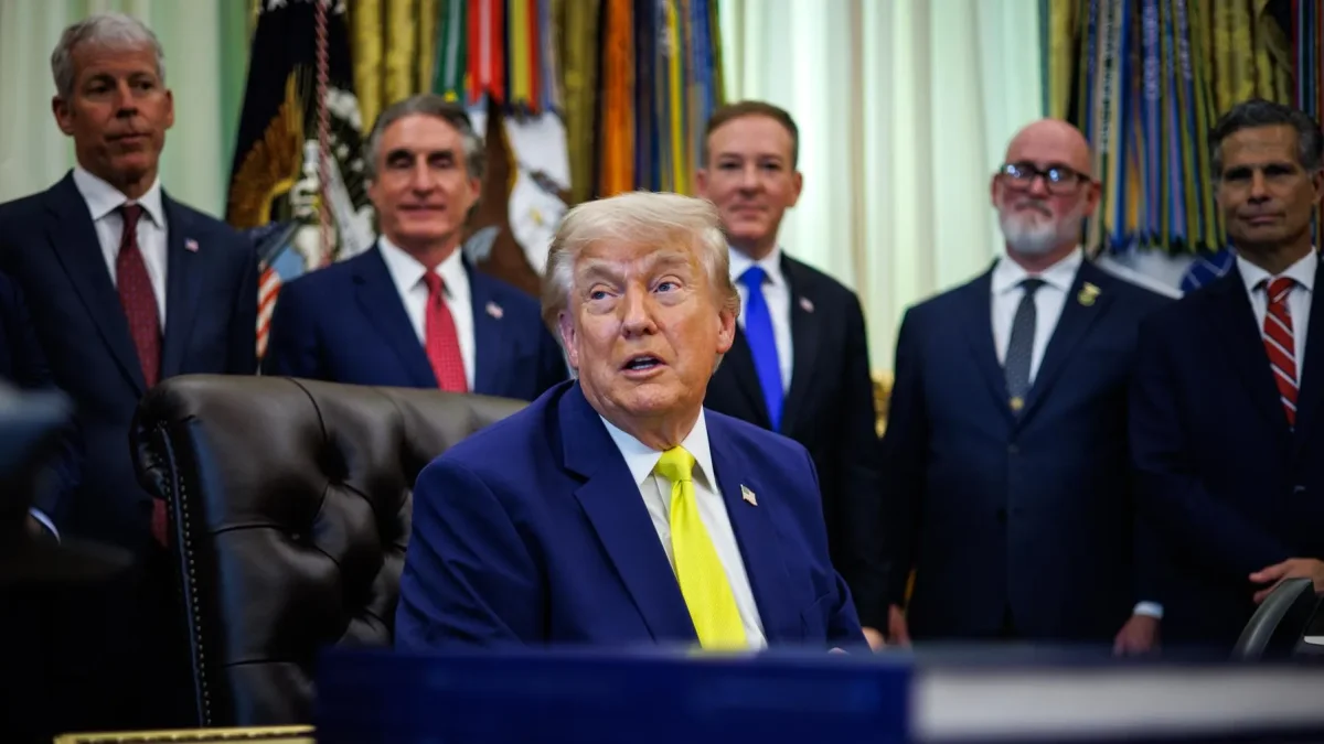 El presidente estadounidense Donald Trump en la Oficina Oval de la Casa Blanca en Washington, DC, EE.UU., el 4 de junio de 2026.