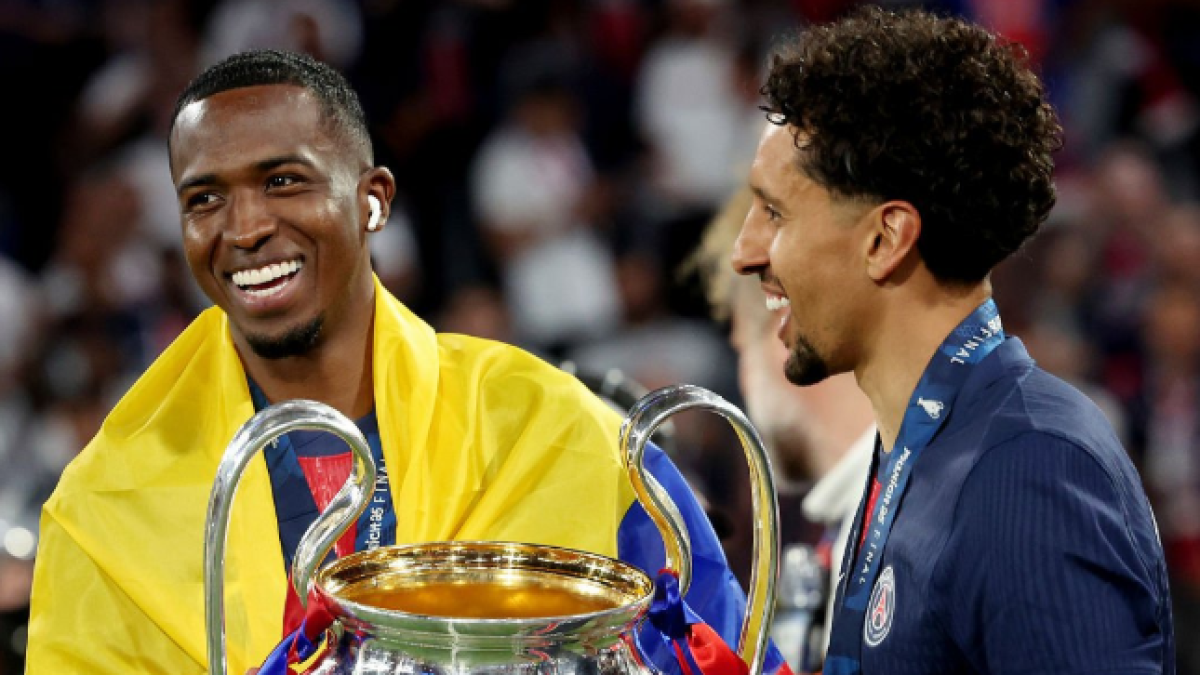 Willian Pacho y Marquinhos la defensa del PSG.