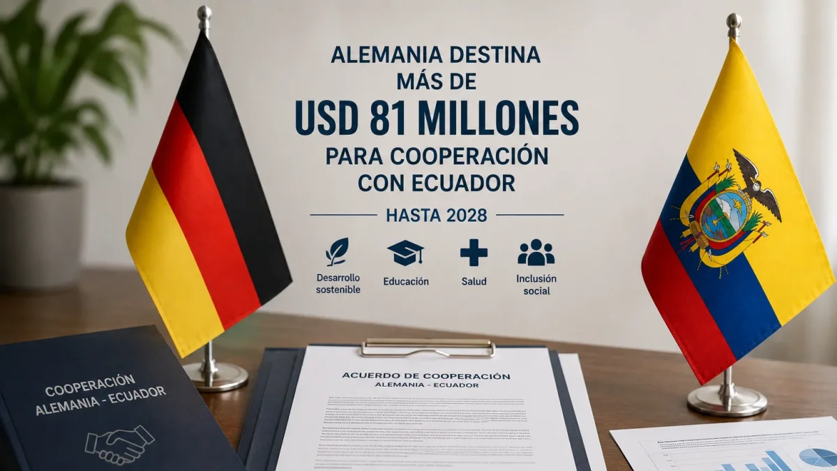 Una foto referencial sobre la cooperación de Alemania a Ecuador.