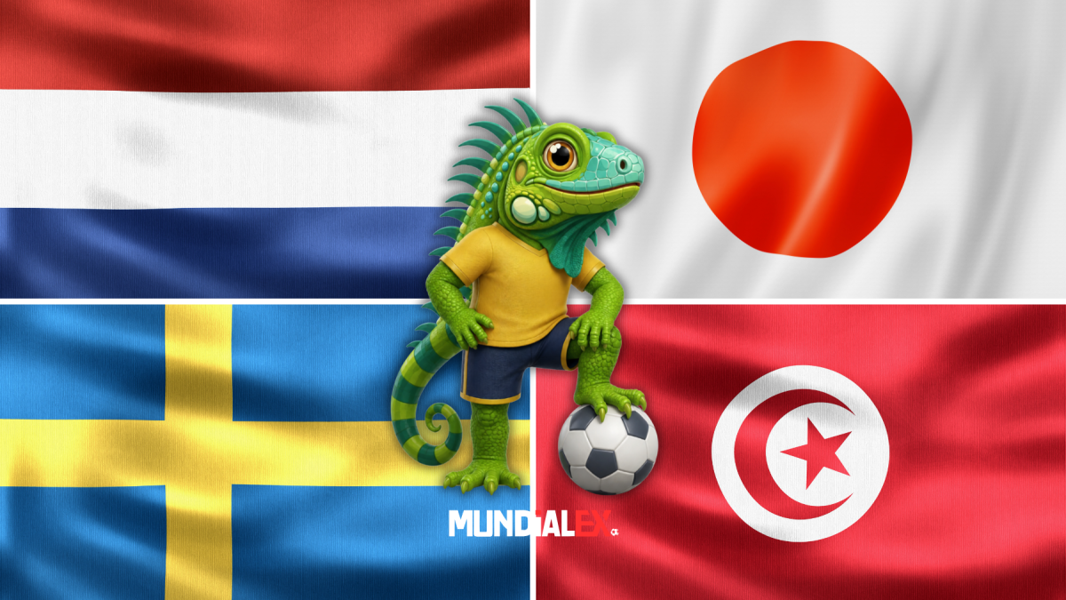 El Grupo F del Mundial 2026 está compuesto por Países Bajos, Japón, Suecia y Túnez. Siga la cobertura en MundialEX.