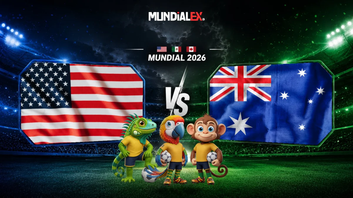 Estados Unidos y Australia se enfrentan por el Grupo D del Mundial 2026.
