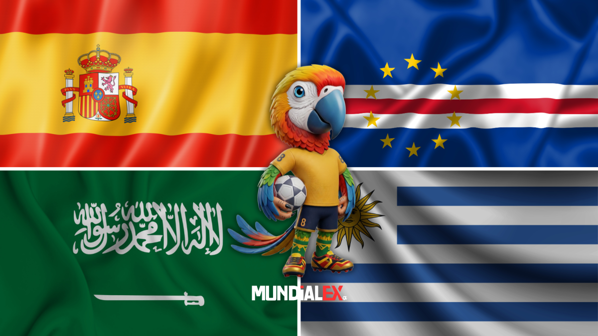 El Grupo H del Mundial 2026 está integrado por España, Cabo Verde, Arabia Saudita y Uruguay. Siga la cobertura en MundialEX.