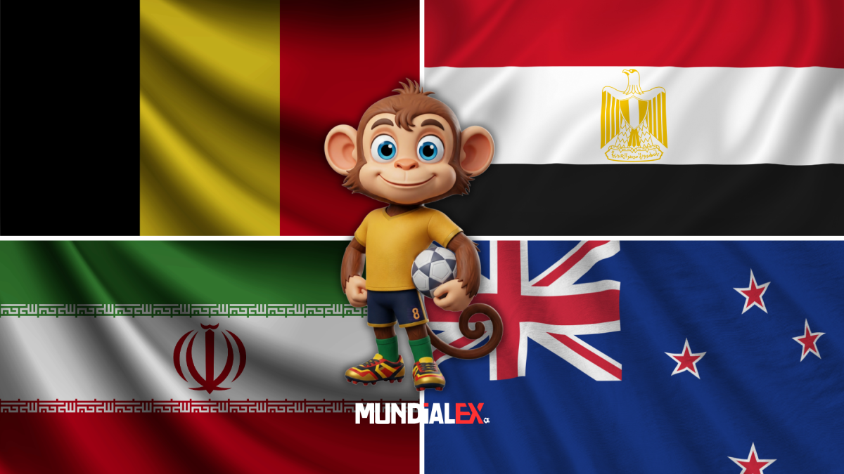 Bélgica, Egipto, Irán y Nueva Zelanda conforman el Grupo G del Mundial 2026. Siga la cobertura en MundialEX.