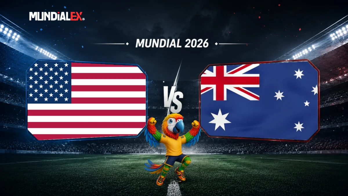 Estados Unidos y Australia rivalizan por la segunda fecha del Grupo D del Mundial 2026.