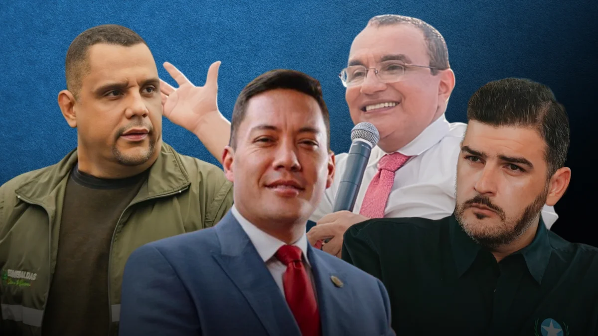 Vicko Villacís, Cristian Zamora, Javier Pincay y Aquiles Álvarez enfrentan procesos en la justicia ordinaria y electoral del Ecuador.