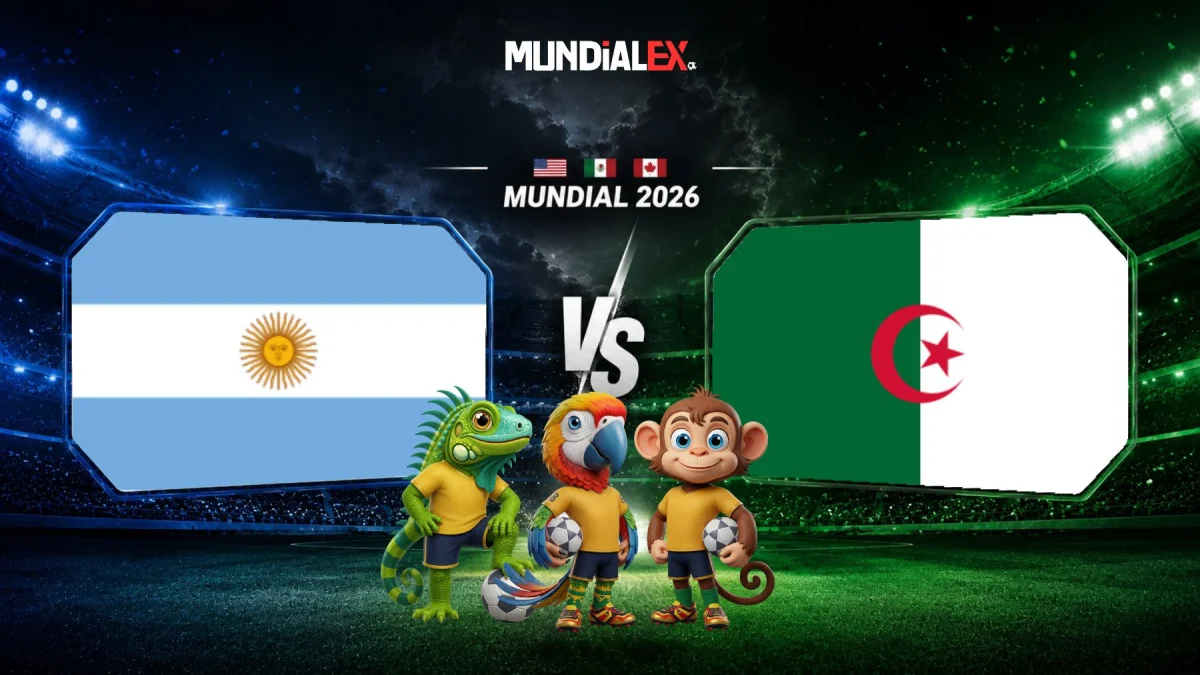 Argentina enfrenta a Argelia en la fecha 2 del Grupo J en el Mundial 2026.