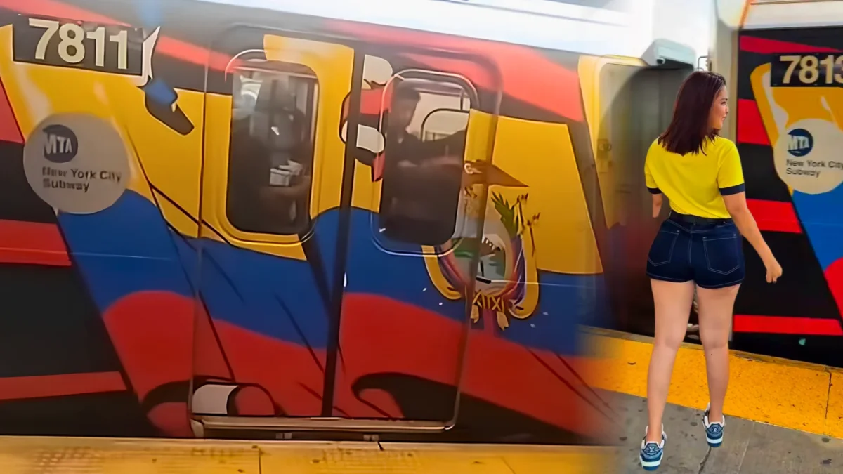 La influencer ecuatoriana Stefanny Aquino visitó el Tren 7 de Nueva York,