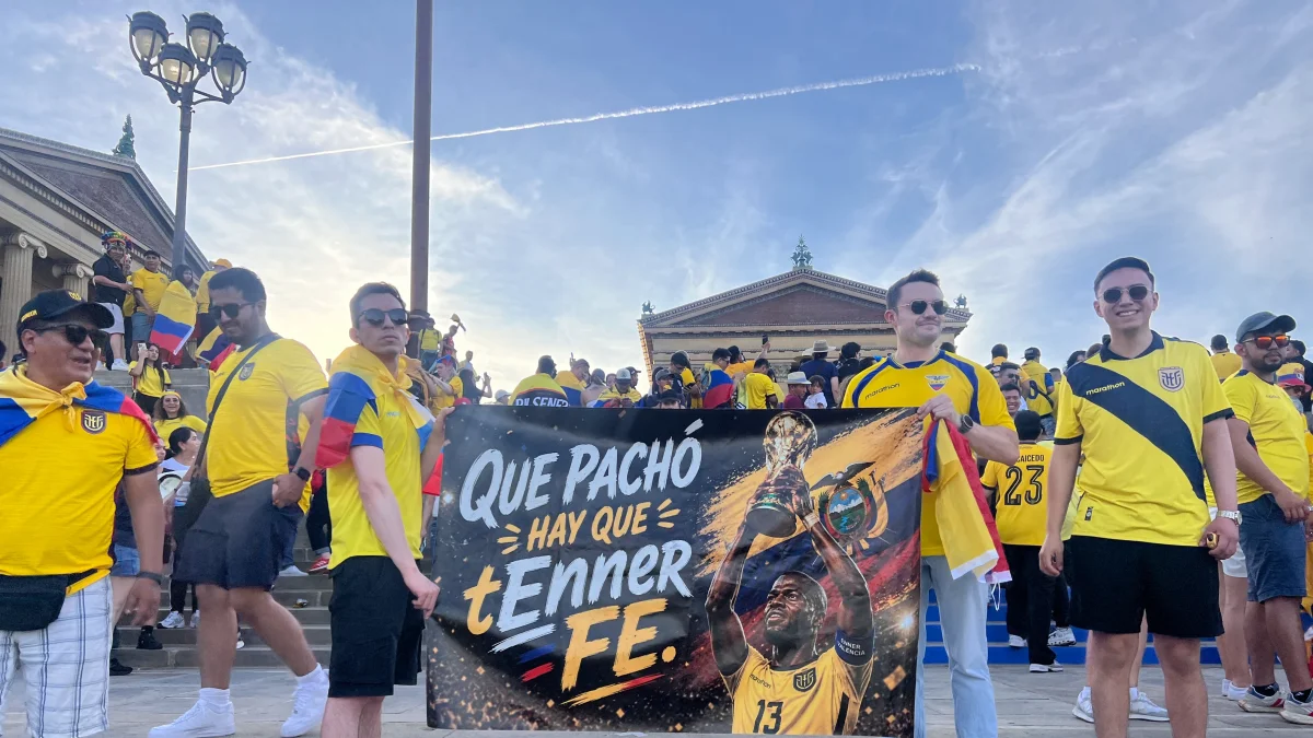 Miles de ecuatorianos se congregaron en las calles de Filadelfia para alentar a la Tri antes de su debut en el Mundial 2026.