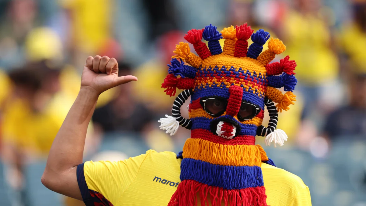 Un hincha de Ecuador en el estadio de Filadelfia para el partido con Costa de Marfil por el Mundial 2026.