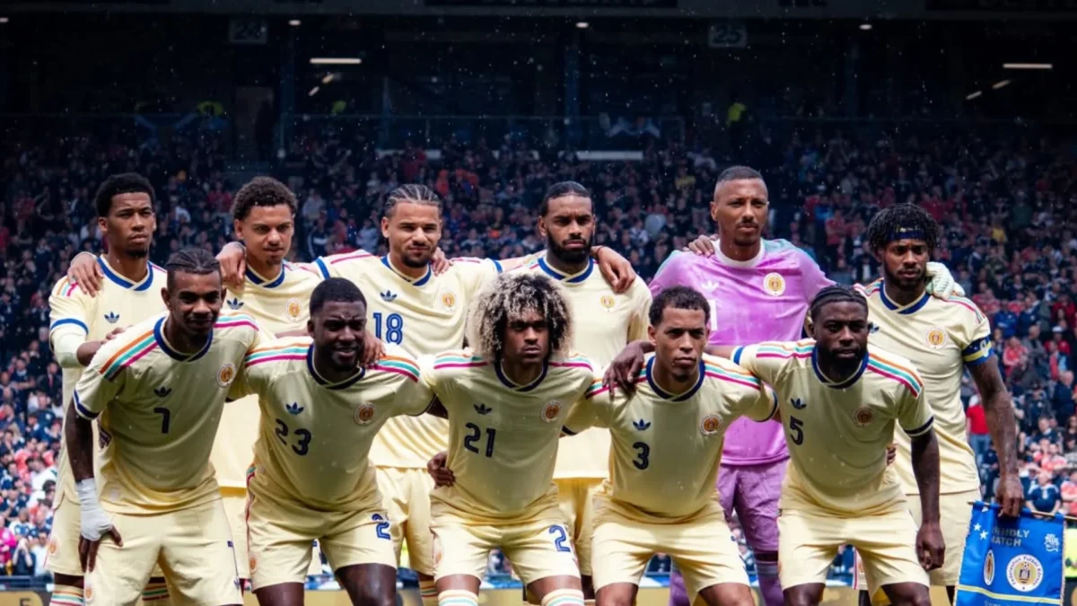 La selección de Curazao posa antes de uno de sus encuentros en el Mundial de la FIFA 2026.