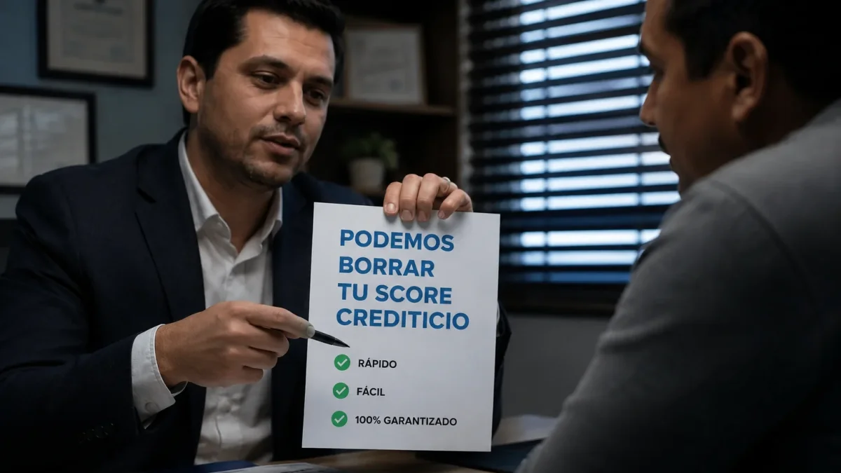 Una foto referencial, creada por la IA, sobre borrar el score crediticio.