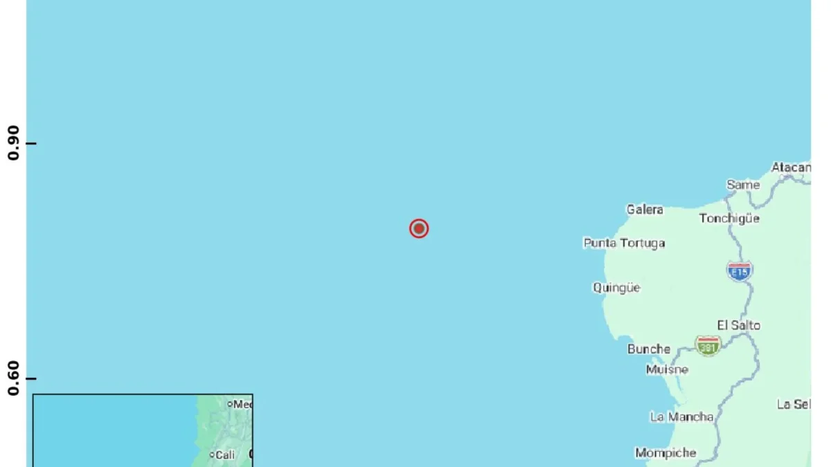 Sismo 4,3 ocurrió el 16 junio frente a Muisne por actividad tectónica de placas
