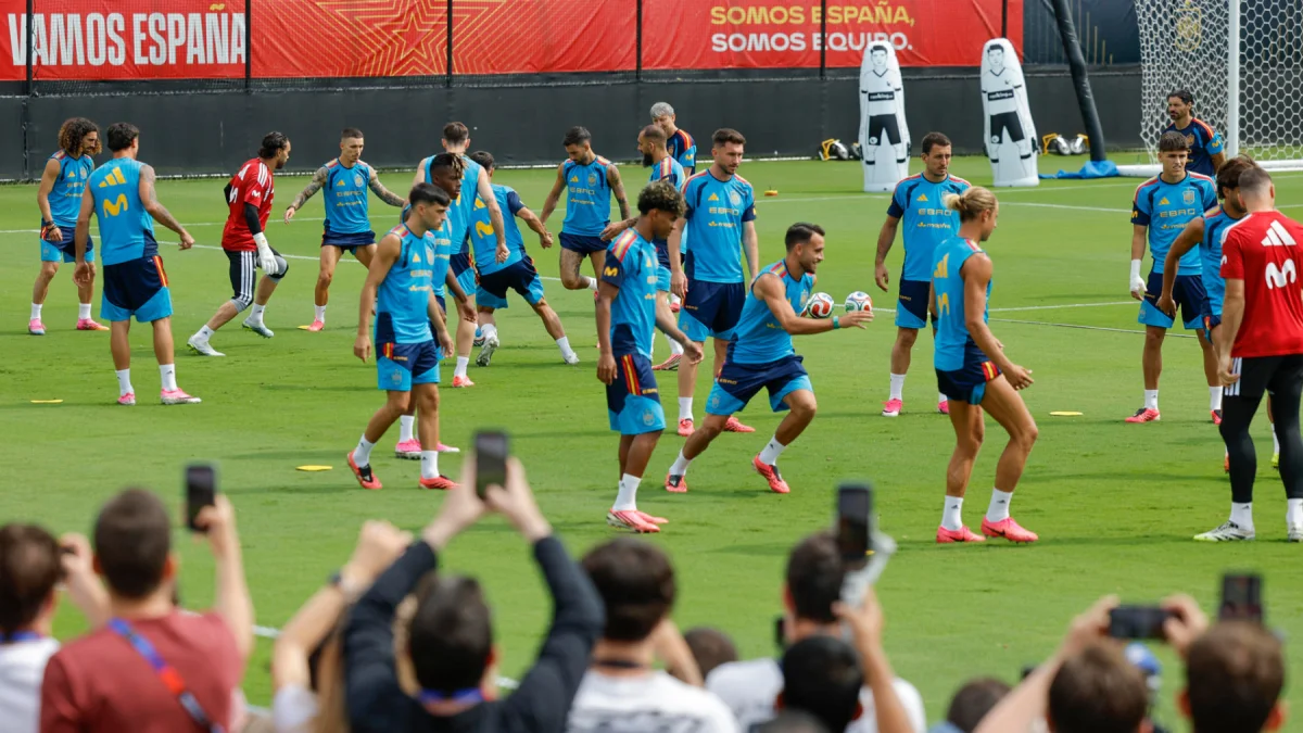 Entrenamiento de España en el Mundial 2026 tras empatar con Cabo Verde.