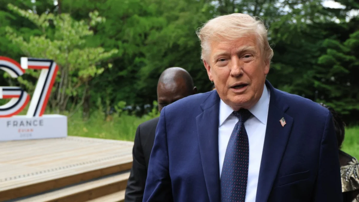 El presidente Donald Trump en la cumbre del G7, este 16 de junio.