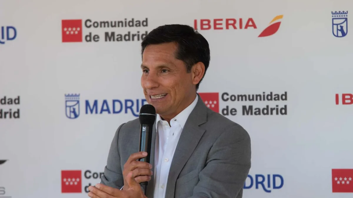 Jefferson Pérez, vicepresidente del COE, durante una reunión oficial del organismo.