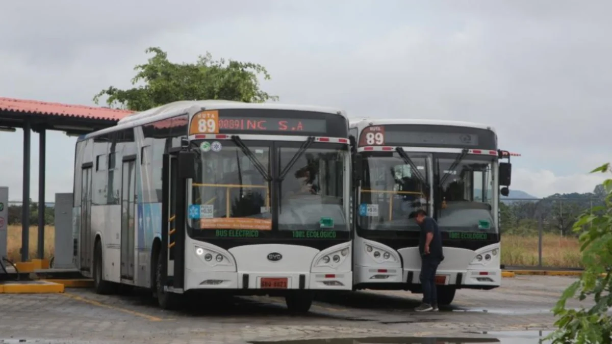 La línea 89 operaba con 20 unidades eléctricas que recorrían el norte y centro de Guayaquil.
