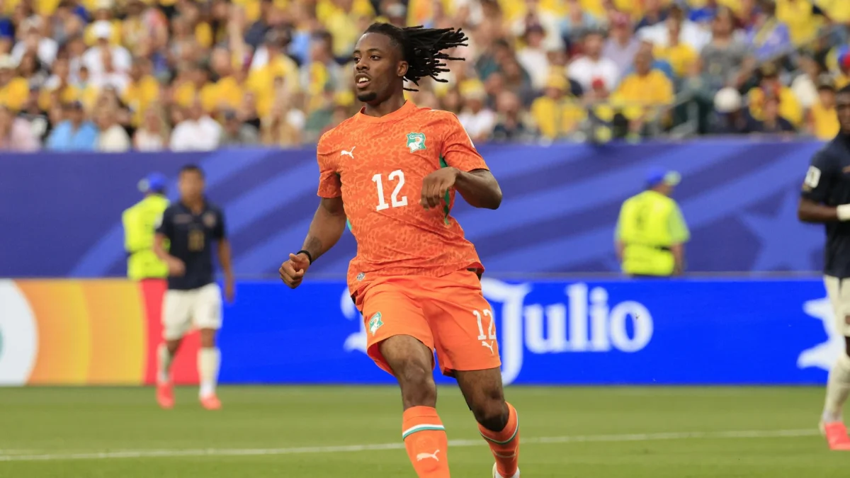 El internacional de Costa de Marfil Elye Wahi, durante el partido que su selección disputó el pasado 13 de junio frente a Ecuador.
