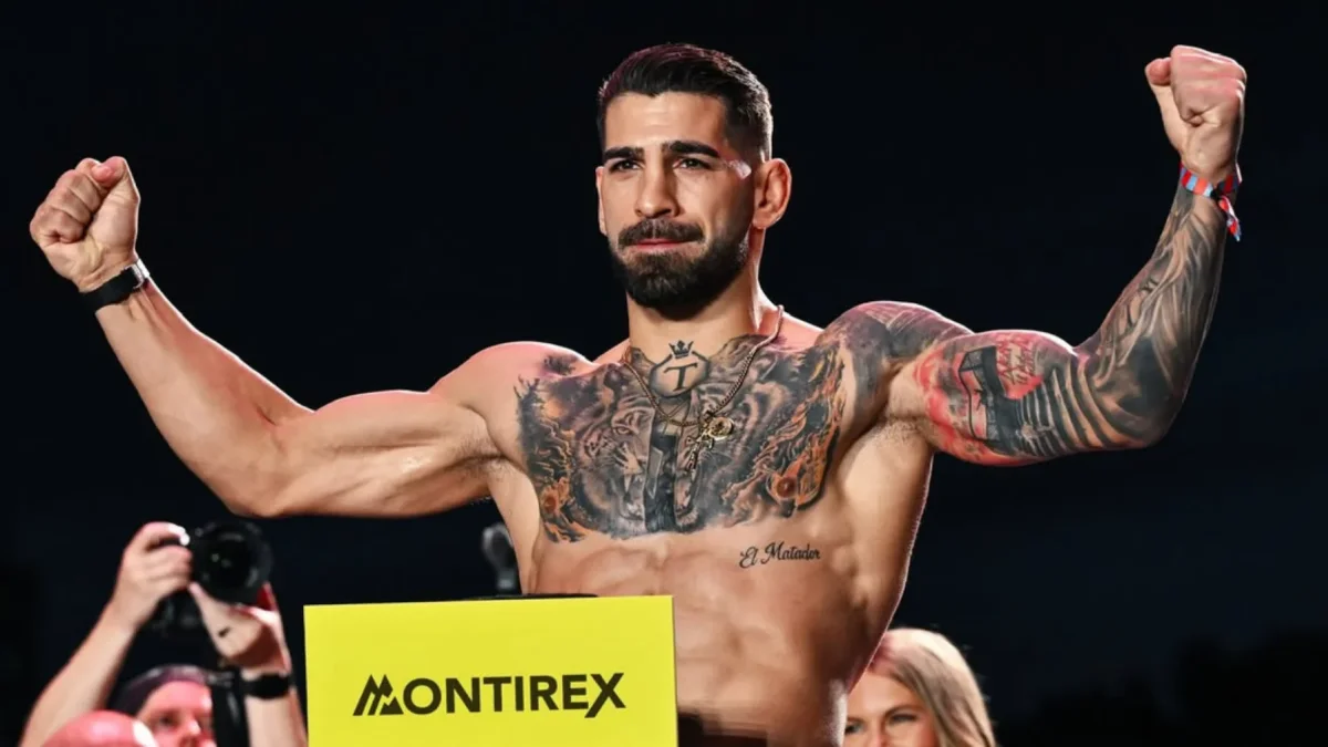 Ilia Topuria durante el pesaje previo al evento de la UFC Casa Blanca.