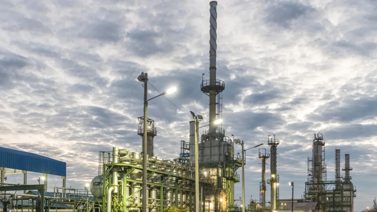 Parte de la infraestructura de la estatal petrolera, Petroecuador.
