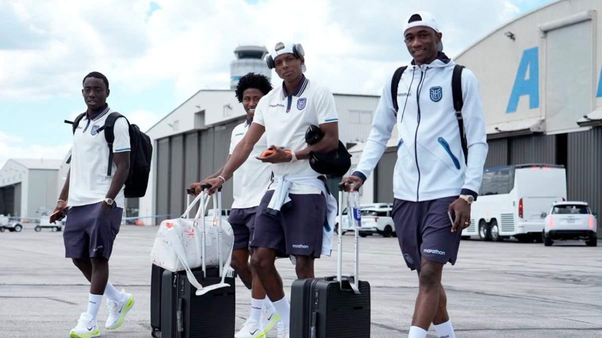 La selección de Ecuador llegando a Kansas City.