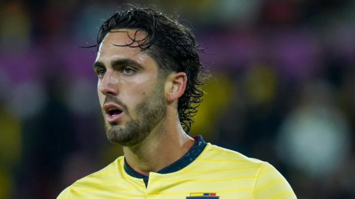 Leonardo Campana, delantero de la selección ecuatoriana.