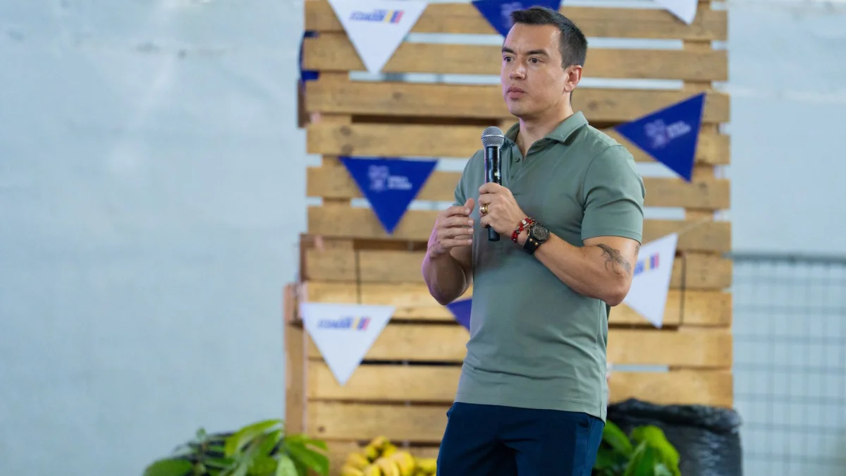 El presidente Daniel Noboa cumplió agenda en Manabí.