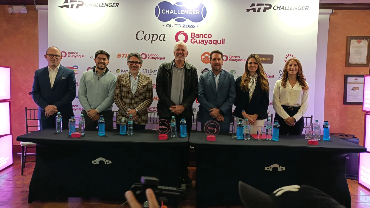 El Challenger de Quito fue presentado, con Andrés Gómez (c) como figura central de la organización.
