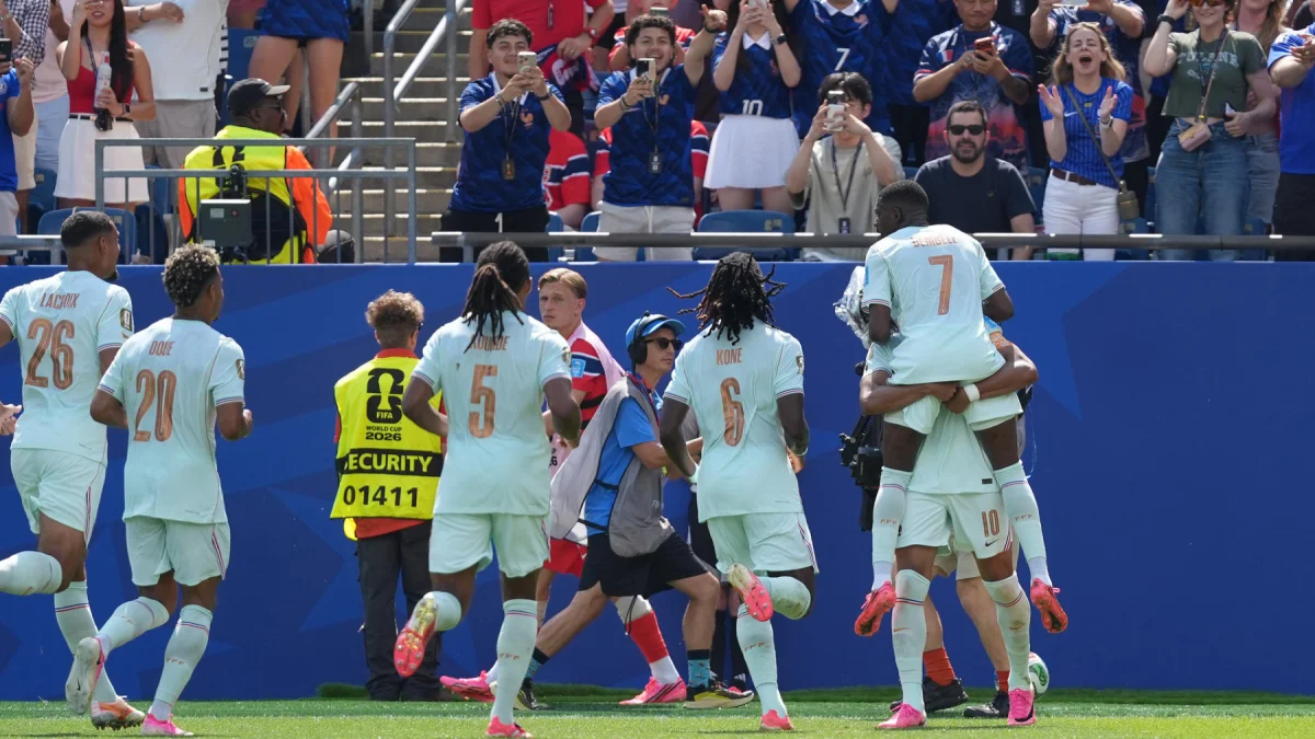 El Mundial 2026 ya superó la marca de goles de la pasada Copa del Mundo, la de Catar 2022. En la gráfica, Francia celebra su anotación ante Noruega.