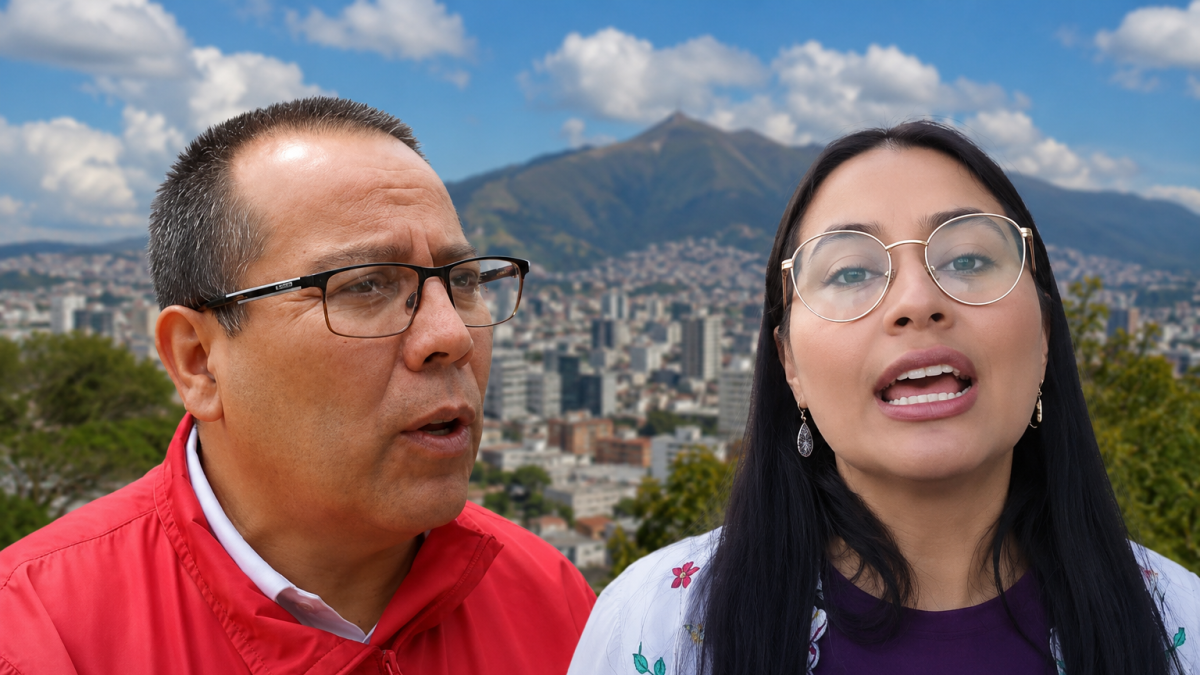 Nelson Erazo y Cristina Cachaguay fueron presentados como precandidatos de Unidad Popular en Pichincha.